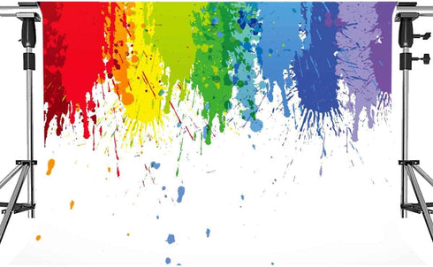 MEETSIOY Paint Splash Party Backdrop - Colorful Abstract Oil Painting Photography Background 5x3ft