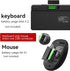 Wireless Keyboard and Mouse Combo, Retro Typewriter Wireless Keyboard with Round Keycaps, 2.4GHz Compact USB Cute