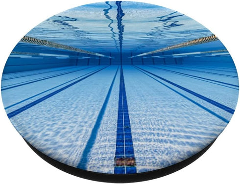 PopSockets Swappable PopGrip, Swimming Pool Blue Water Swimmer