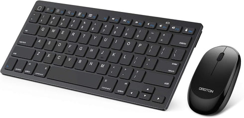 OMOTON Bluetooth Keyboard and Mouse Combo, Wireless for iPad Pro 13, 11 (2024)/12.9, iPad 10th/9th/8th/7th Gen, Black