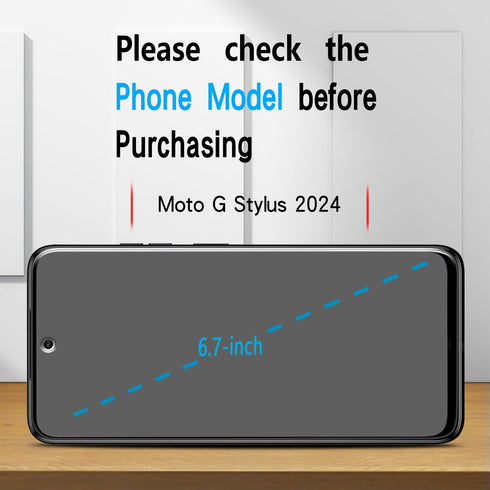 Slanku (3 Pack) Tempered Glass Screen Protector for Moto G Stylus 5G 2024, Touch Sensitivity, Scratch Resistant