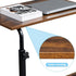 23.62 15.74 27.16-37.79 Mobile Side Table, Mobile Laptop Desk Cart, Adjustable Over Bed Table with Wheels for Sofa