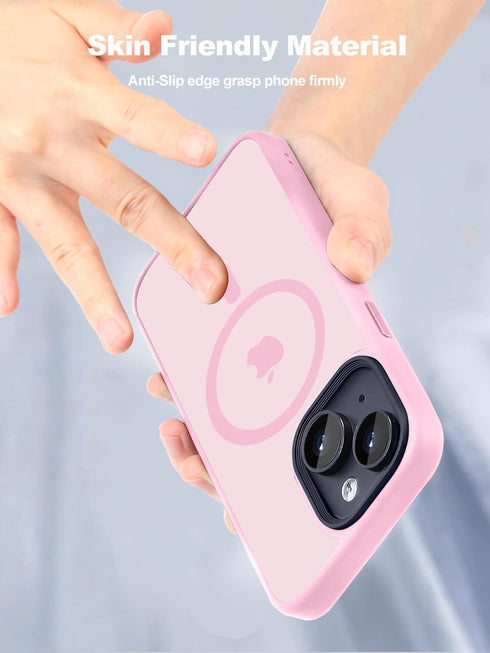 Tigowos Phone Case for iPhone 15 Plus & iPhone 14 Plus, MagSafe Compatible, 10FT Drop Resistant, Barbie Pink