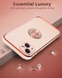 Miss Arts for iPhone 13 Case, Luxury Bling Electroplated Phone Case with Strap, Cute Soft TPU for iPhone 13 Cover for