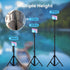 TONSNVITAE 47.2" Adjustable Phone Tripod & Selfie Stick, Camera Tripod Stand with Phone Holder Compatible