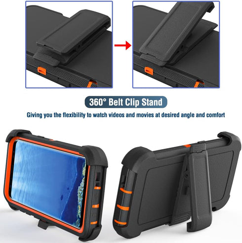 Case for Galaxy S8 with Clip - Heavy-Duty Tough Rugged Shockproof Protective Cover for Samsung Galaxy S8