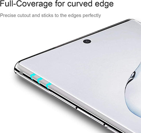 (3 Pack) TPU Screen Protector for Samsung Galaxy Note 10, High Definition Edge to Edge, Case Friendly Anti-Scratch