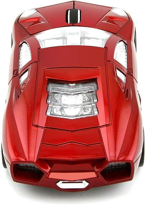 Wireless 3D Sports Car Mouse - Ergonomic Optical Computer Mouse for Desktop Laptop PC, Red