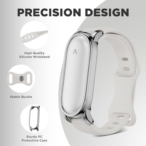 Wacanc (2025) Silicone Wristband Compatible with Plaud NotePin Voice Recorder,PC Case with Adjustable Wearable Strap
