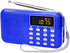 Leting Portable AM FM Radio with MP3 Speaker, Rechargeable Battery, Support Micro SD/TF Card/USB (Blue)