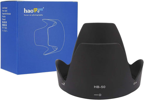 Haoge Bayonet Lens Hood for Nikon Nikkor AF-S 28-300mm f3.5-5.6G ED VR, Replaces Nikon HB-50