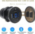 Dual USB Quick Charge 3.0 Port & PD USB C Car Charger Socket, 12V USB Outlet with Voltmeter for Car