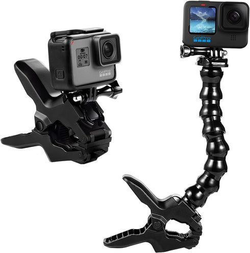 Suptig Jaws Flex Clamp Mount Gooseneck for GoPro Hero 12, 11, 10, 9, 8, 7, 6, 5, 4, Session, Akaso EK7000, Arlo Action