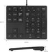 Merdia 34 Numeric Keypads Wired Numpad Keys External Mini Slim Keyboard Magic Force for Financial Cashier