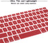 HRH Silicone Keyboard Cover Skin for MacBook Air 13, MacBook Pro 13/15/17, Red Wine, Older USA Layout