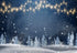 FiVan Xmas Backdrop 10x6.5ft Cotton Polyester Christmas Photography Background Night Lights Snowforest Family