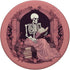 Librarian Skeleton Gothic Goth Book Reading Lover, Pink PopSockets Standard PopGrip