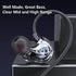 3.5mm MP3 Dual Driver Wired Ear Buds with Mic and Extra Bass, Ear Phones with Cord, Jack Plug in Headphones, Wire