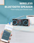 PRUNUS J-288 Portable AM FM Radio with Bluetooth Speaker, Sleep Timer, AUX Input, USB Disk & TF Card MP3 Player