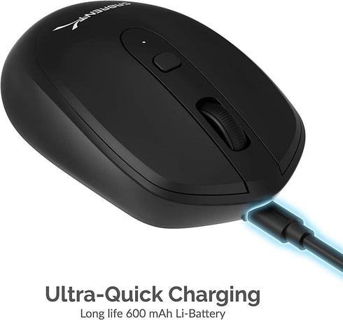 SABRENT 2.4GHz Rechargeable Wireless Mouse with Adjustable Resolution (MS-RCWM)