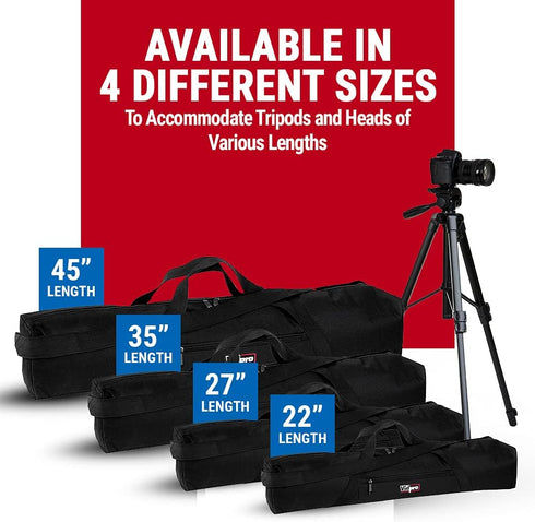 TC-27 27-Inch VidPro Padded Tripod Bag carries Long Tripods