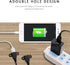 QiCheng&LYS 5ft USB 2.0 Male to Dual Female Charging Extension Cable for Nightstand, Sofa, EV Charging (2 pcs + Adapter)