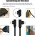 Lightning Cable 1ft 90 Degree 2 Pack MFi Certified Elbow Short iPhone Charger Right Angle Fast Charging Cable (Black, 1