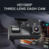 Shkalacar 3 3 Channel Dash Cam WIFI Cameras, Front Rear and Inside, Rearview Mirror Video Recording Camcorder Wide