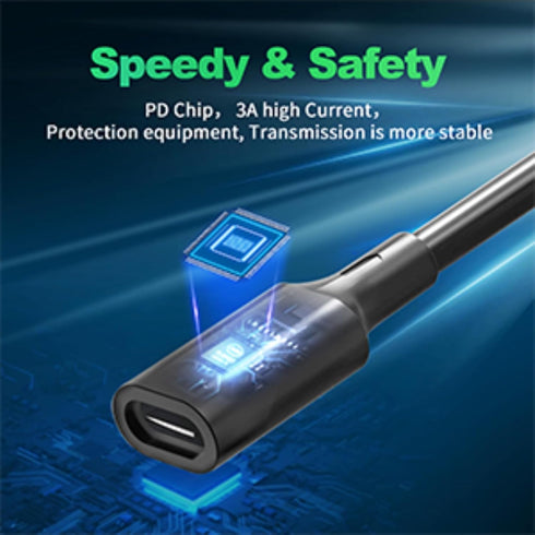 Varbmt 3.28Ft 5.5mm 2.1mm 1Pack USB C to DC Adapter Cable, Type C USB-C Female Input to DC x Power PD Charge Cable Made