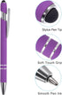 PATIKIL 12 Pack Ballpoint Pen with Stylus Tip, 2 in 1 Metal Pen Black Ink 1.0mm Medium Point for Touch Screens Style 1