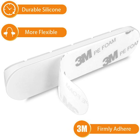 Cord Organizer Cable Management for Desk, 5 Packs White Clips and Self-Adhesive Holder