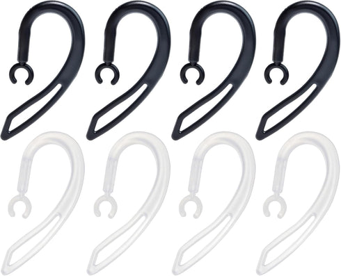 Universal Silicone Ear Hooks, Flexible Ear Piece Clamp, Replacement Ear Loop Clips for Bluetooth Headset Mini (Pack of
