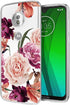 for Moto G7 Case - Slim Shockproof Clear Floral Pattern TPU Back Phone Cover for Motorola Moto G7 / G7 Plus