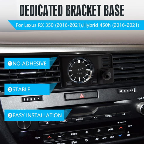 for Lexus RX 350 450h Accessories Car Phone Holder Mount 2021 2020 2019 2018 2017 2016 Cell Phone Air Vent Dedicated Cradle Gravity Navigation Black