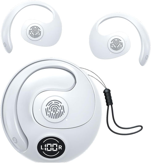 Open Ear Bluetooth Headphones, Earless Earbuds for Outside Use, 5.4 Bluetooth Hanging Headset, Air Bone Conduction