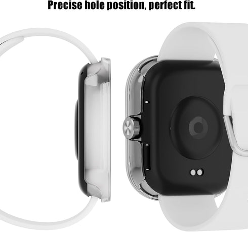 Screen Protector Case for Xiaomi Redmi Watch 4 - Hard PC Bumper & Tempered Glass Film Replacement Accessories