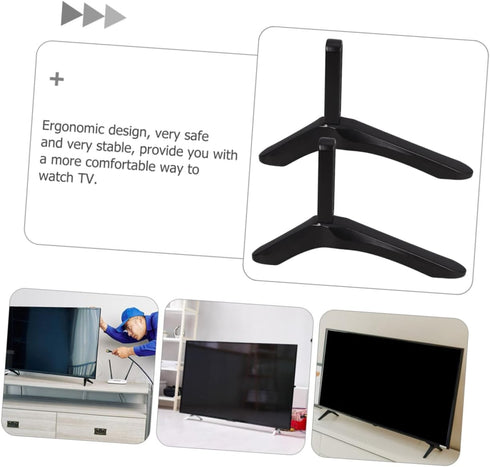 ABOOFAN 32-65 Inch TV Stand Base No-Drill Tabletop Mount for TVs Stand Sturdy Black Metal Design for Living Room