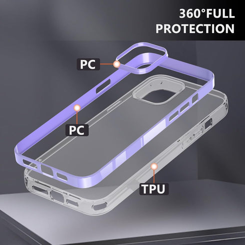iPhone XR Case, Clear Anti-Scratch Reinforced Corner Protective Phone Case, Hard PC+Soft TPU Shell 3in1 Slim Flexible