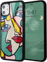 Idocolors iPhone 13 Abstract Phone Case - Colorful Art Design, Shockproof Soft Silicone, Scratch Resistant, Cute Girly