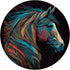 Horse Head Hippi Feathers Mane Design for Girls, Horse PopSockets Standard PopGrip