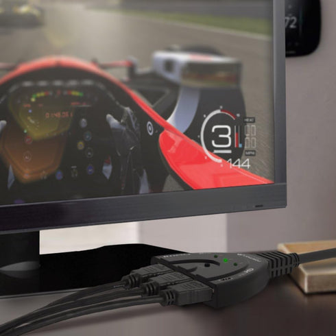 Fosmon 4K HDMI Switch 3 in 1 Out, 4K@30Hz, 3-Port HDMI Splitter Hub, Auto Switching for HDTV, PS5/4