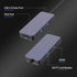 HOPDAY 6 1 4K 3.0 USB C Hub, Docking Station, in Dual Monitor USB C Adapter with VGA, HDMI, USB Ports, SD/TF Card
