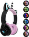 Unicorn Bluetooth Headphones for Girls, Foldable Light Up Kids Wireless Headphones for Toddlers, Birthday Gifts (Black)