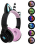 Unicorn Bluetooth Headphones for Girls, Foldable Light Up Kids Wireless Headphones for Toddlers, Birthday Gifts (Black)