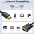 URELEGAN 3.3FT 2-Pack, 1080P (1M) HDMI to VGA Cable HDMI to VGA Cord Uni-Directional Male to Male HD Video Cord