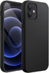 JETech Silicone Case for iPhone 12 Mini 5.4-Inch, Silky-Soft Touch Full-Body Protective Case, Shockproof Cover (Black)