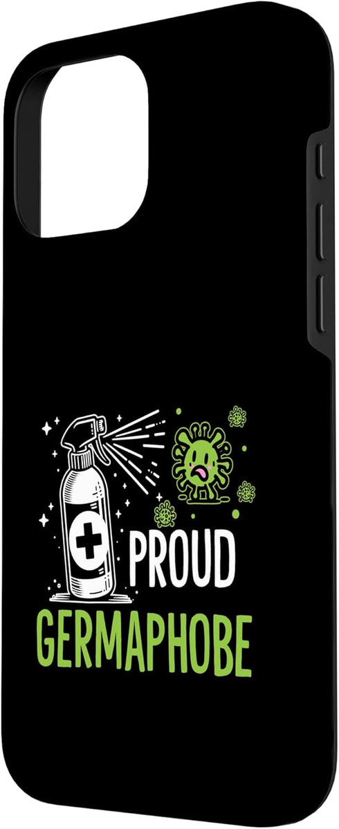 Funny Germ Nerd Spray Gift Idea 16 Proud Germaphobe Funny Disinfectant Lover Case for iPhone Pro Max