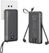 BRIBRON Portable Charger with Built-in Cables 10000mAh Power Bank with Cords, Slim Fast