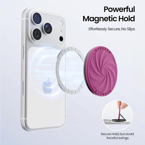 ORNARTO Vortuxe for MagSafe Phone Grip with Kickstand, Soft Liquid Silicone Finger Loop Grip, Phone Ring Holder