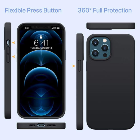 Miracase Compatible with iPhone 12 Pro Max Case - Soft Anti-Scratch Microfiber Lining, Shockproof Protection